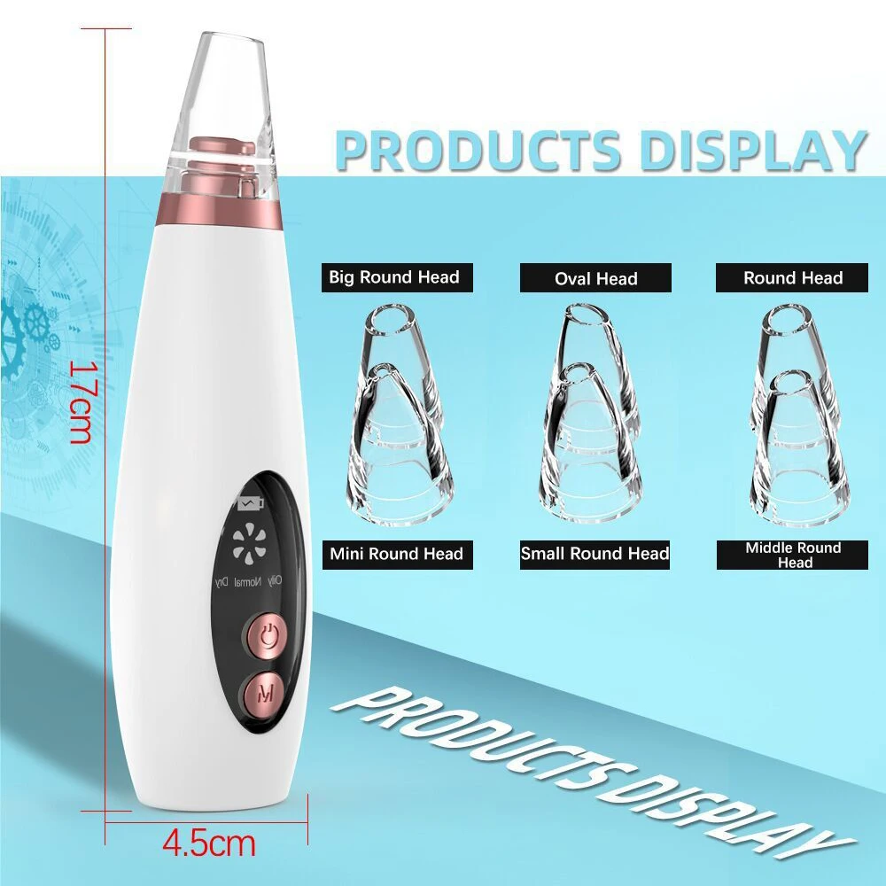 Home USB Rechargeable Acne Removal Suction Pore Vacuum Blackhead Remover
