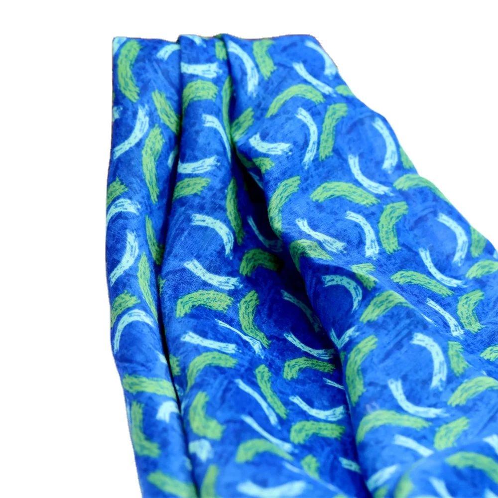 Printed fancy quality linen silk chiffon fabric for sale stock sale