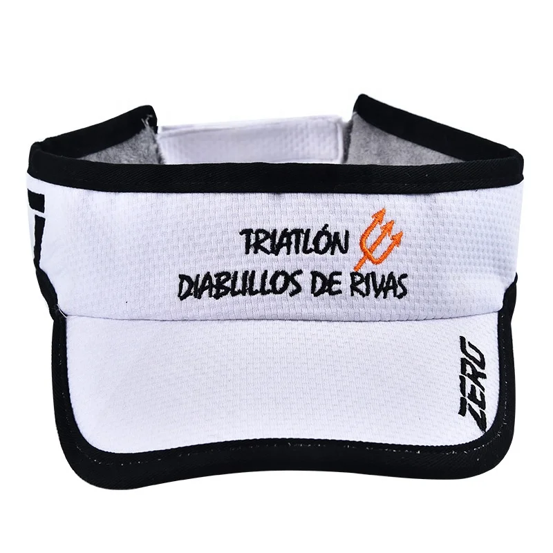 Polyester lightweight sports running visor with custom logo