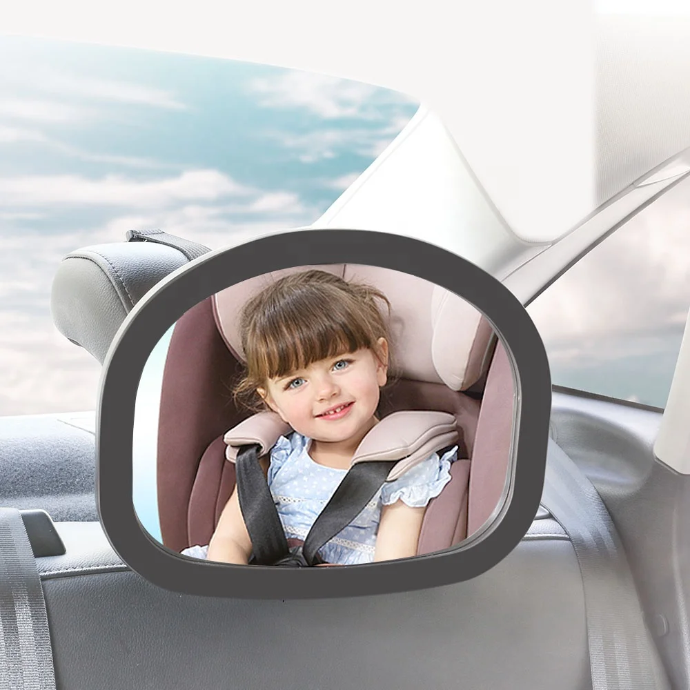 Black Adjustable 360 Degree Rotation Abs Plastic Car Rear View Mirror Baby Car Back Seat Mirror