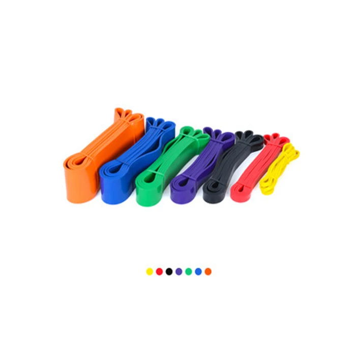 Various Color 100% Natural Latex Yoga Elastic Stretch Custom Resistance Bands Exercise Band