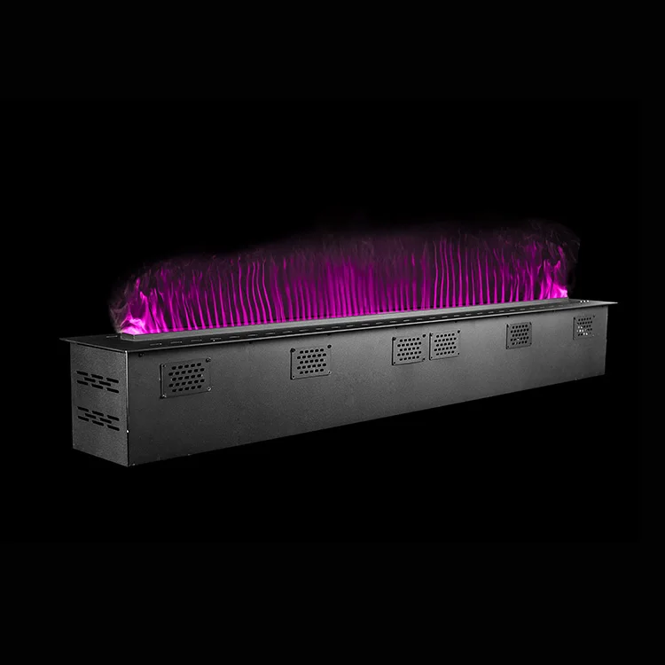 Black cold rolled steel plate LED light monochrome steam fireplace atomization simulation flame fireplace