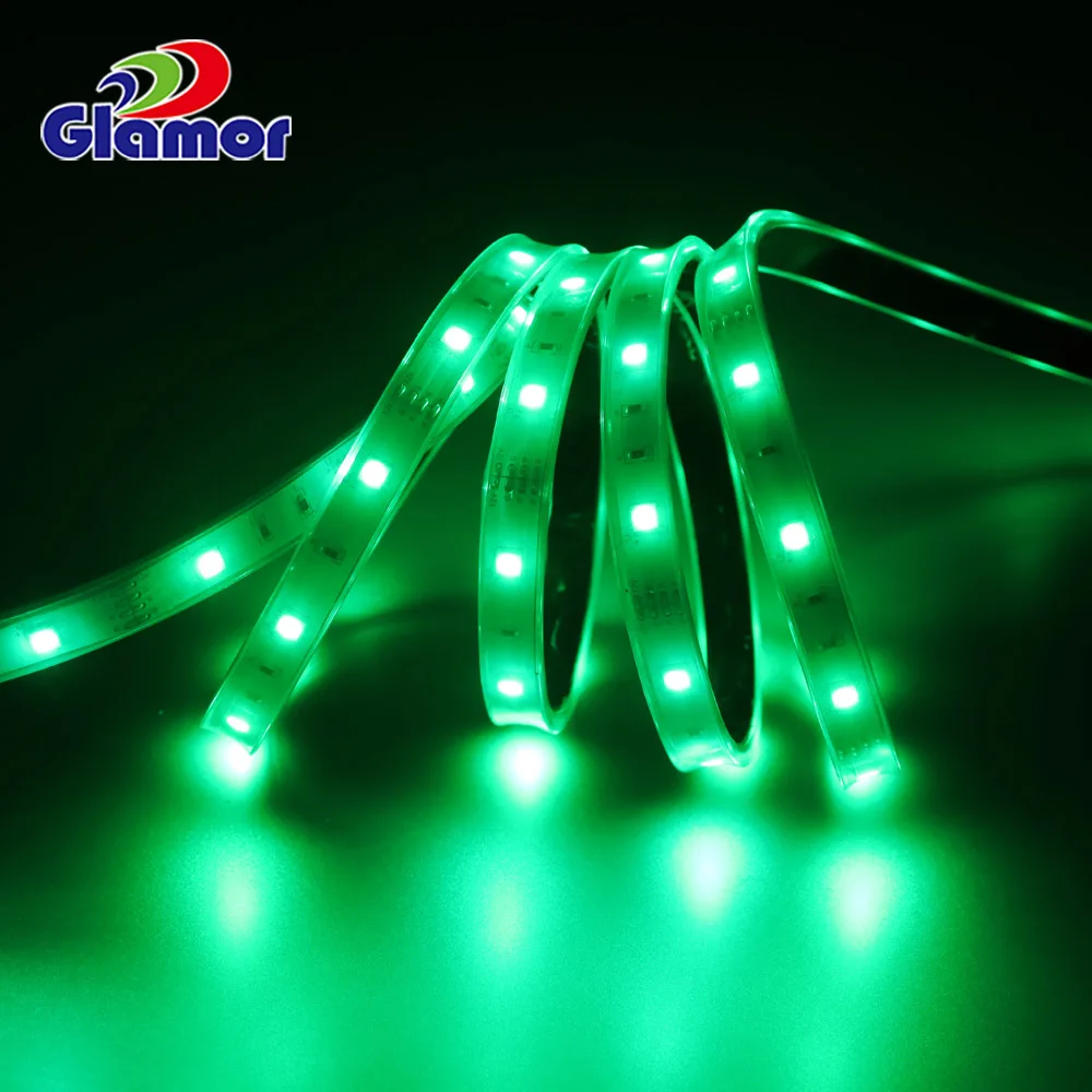 outdoor RGB 12V 24V IP68 IP65 cold white warm white remote control flexible silicone tube led strip for decoration  boat car