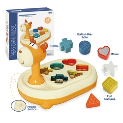 BS Cartoon Giraffe Music Toy Baby Geometrical Shape Piano Toys Shape Recognition Game High Quality Toys