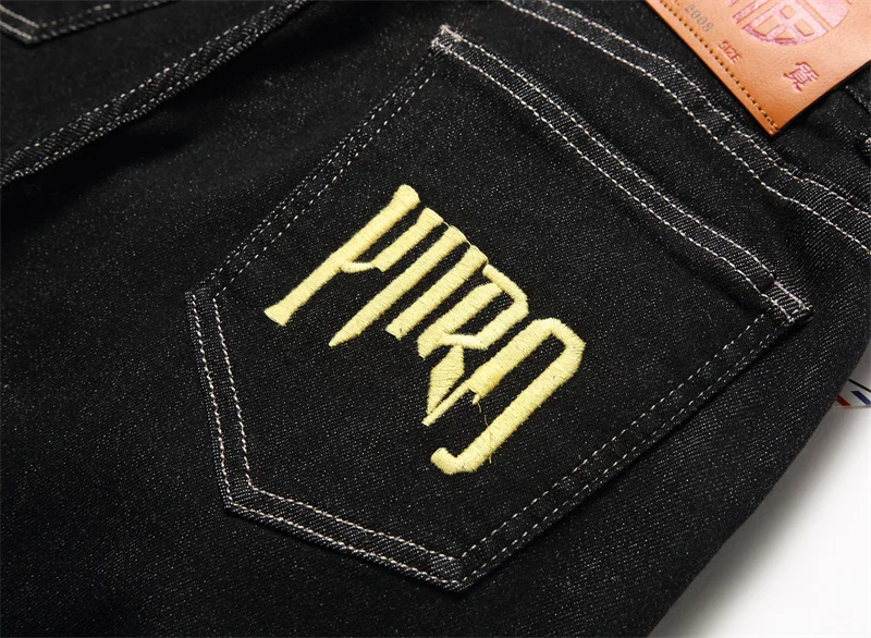 AIPA Plus Size Baggy Hip Hop Loose Skateboard Denim Jean Trousers Solid Jeans For Men