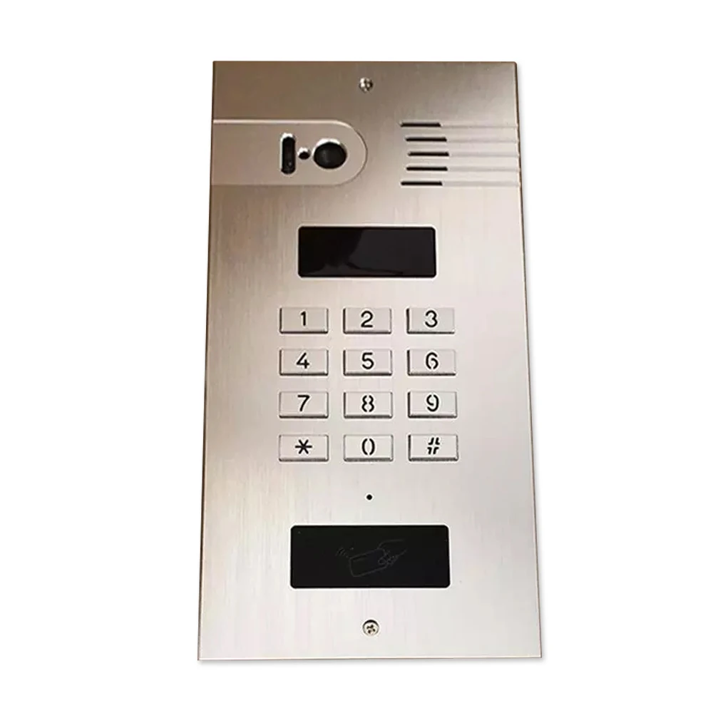 4.3 Inch smart video intercom system All aluminum panel metal buttons waterproof video door phone building Access control