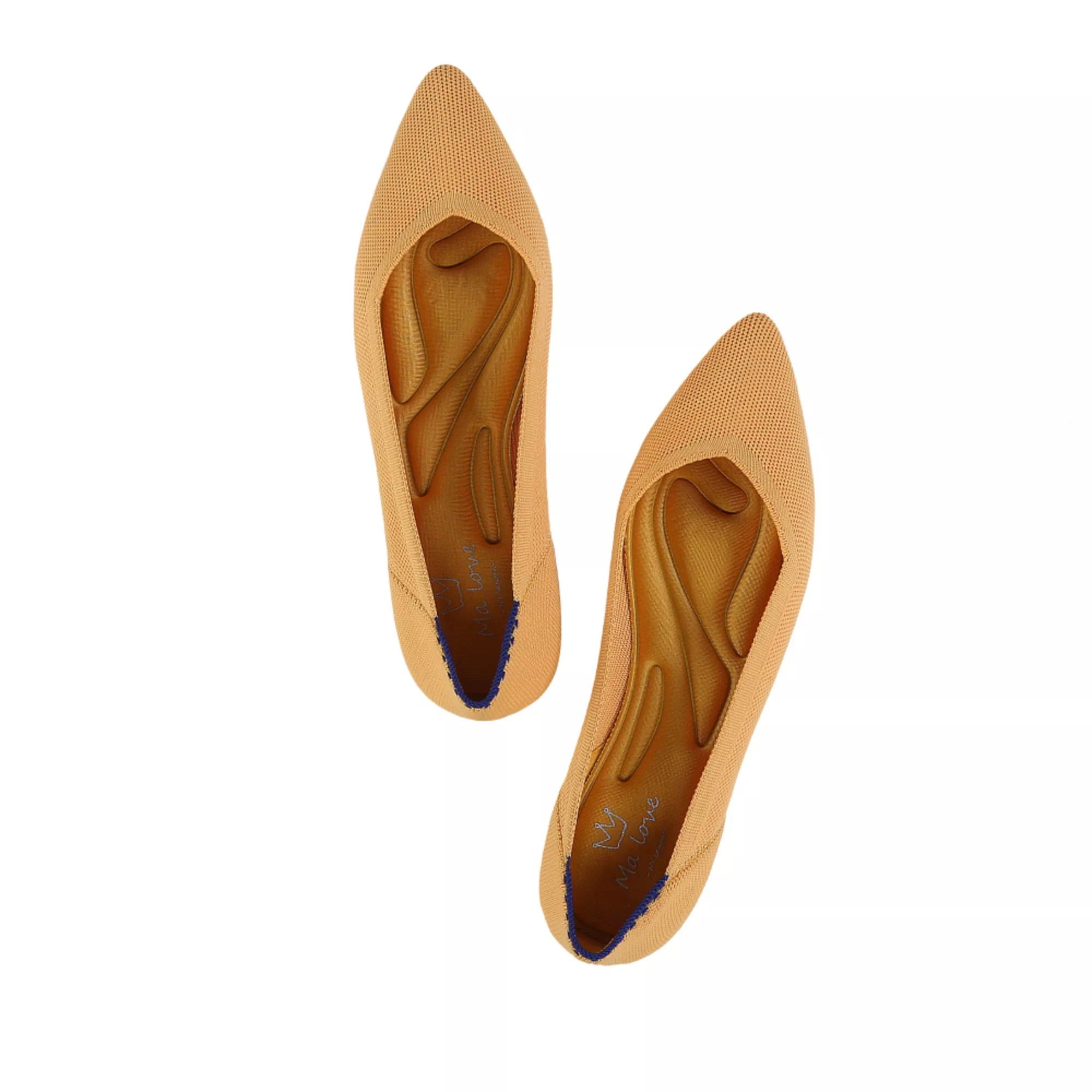  Wholesale High Quality Flying Knitting Casual Pointed Flat Shoes For