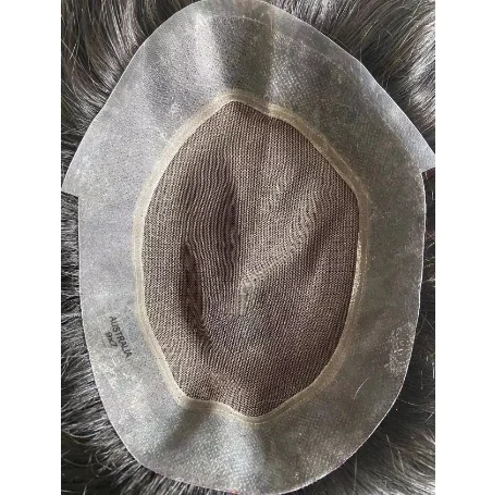 AUS Lace with PU 100% Human Remy Hair Hd Wig  Perruque Humain HairCurly For Men Toupee braiding hair Ready stock