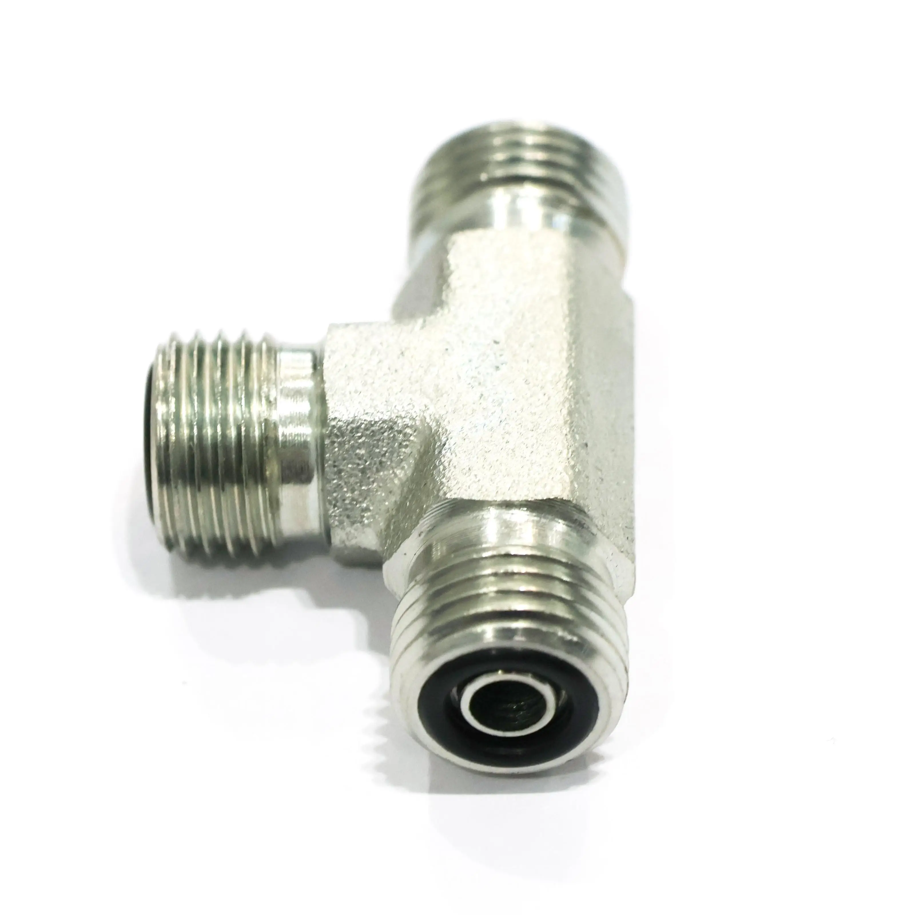 SAE carbon steel hydraulic compression connector adapter Male O-ring face seal ORFS Tee nipple FS6803 hydraulic fitting Adapt