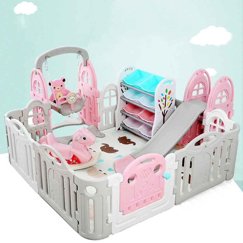  Детский Пластиковый манеж безопасности на заказ детский с горкой и качели