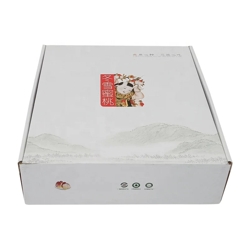 Hot Sales Logo Printing Gifts Packaging Paper Box Durable Corrugated Paper Mailer Box Folding Big Capacity Fruit Store Container