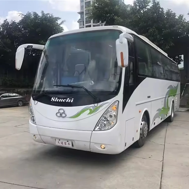 50% Off 2017 Shuchi Bus YTK6118 New Energy Coach Used 48 to 70 Seater Pure Electric Luxury VIP Interior Automatic Coach