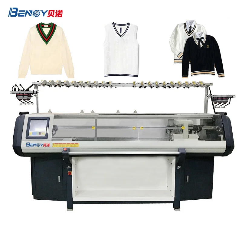 Similar Stoll Benoy Brand Flyknit 8g School Sweater Flat Knitting Machine With Durable Yarn Needles