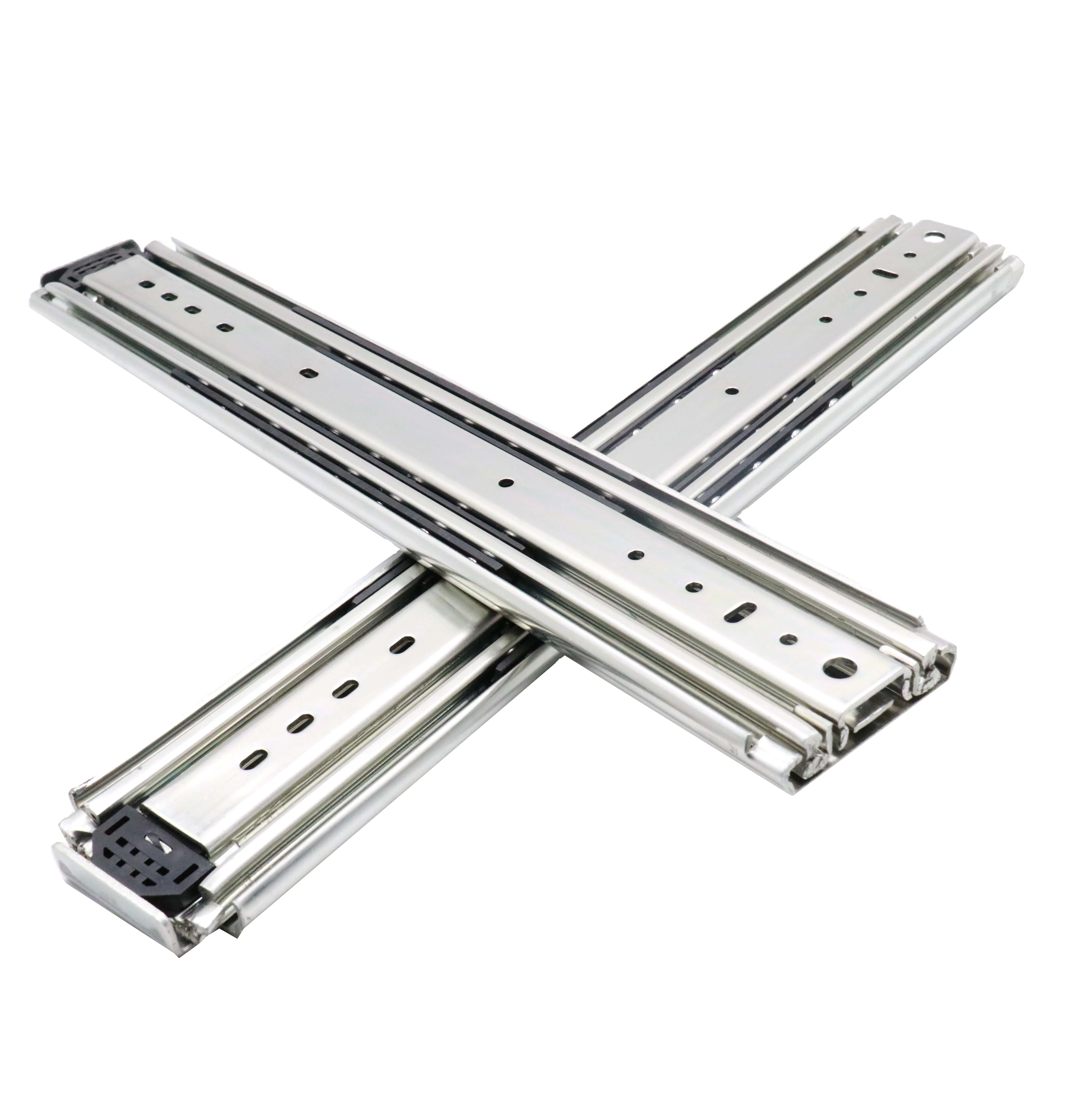 Brand New Kit Rail Drawer Runners Guide Rails Basket Soft Closing Ball Bearing Rail Telescopic Drawer Slide