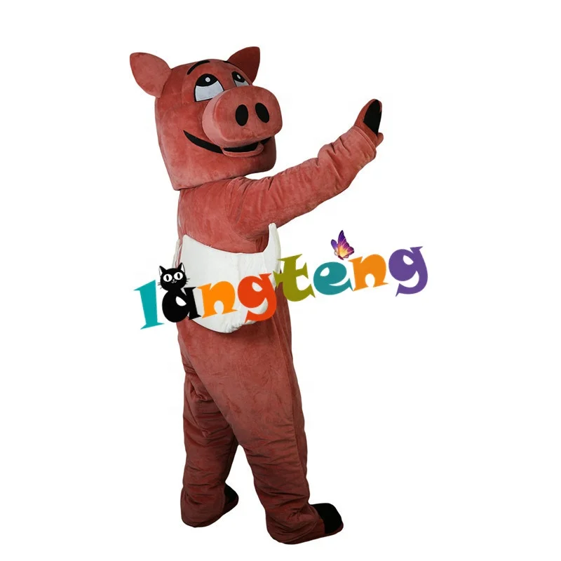 773 Business Customized Cute Pink Flying Pig Swine With Wings Cosplay Costumes Cartoon Halloween Mascot For Adults