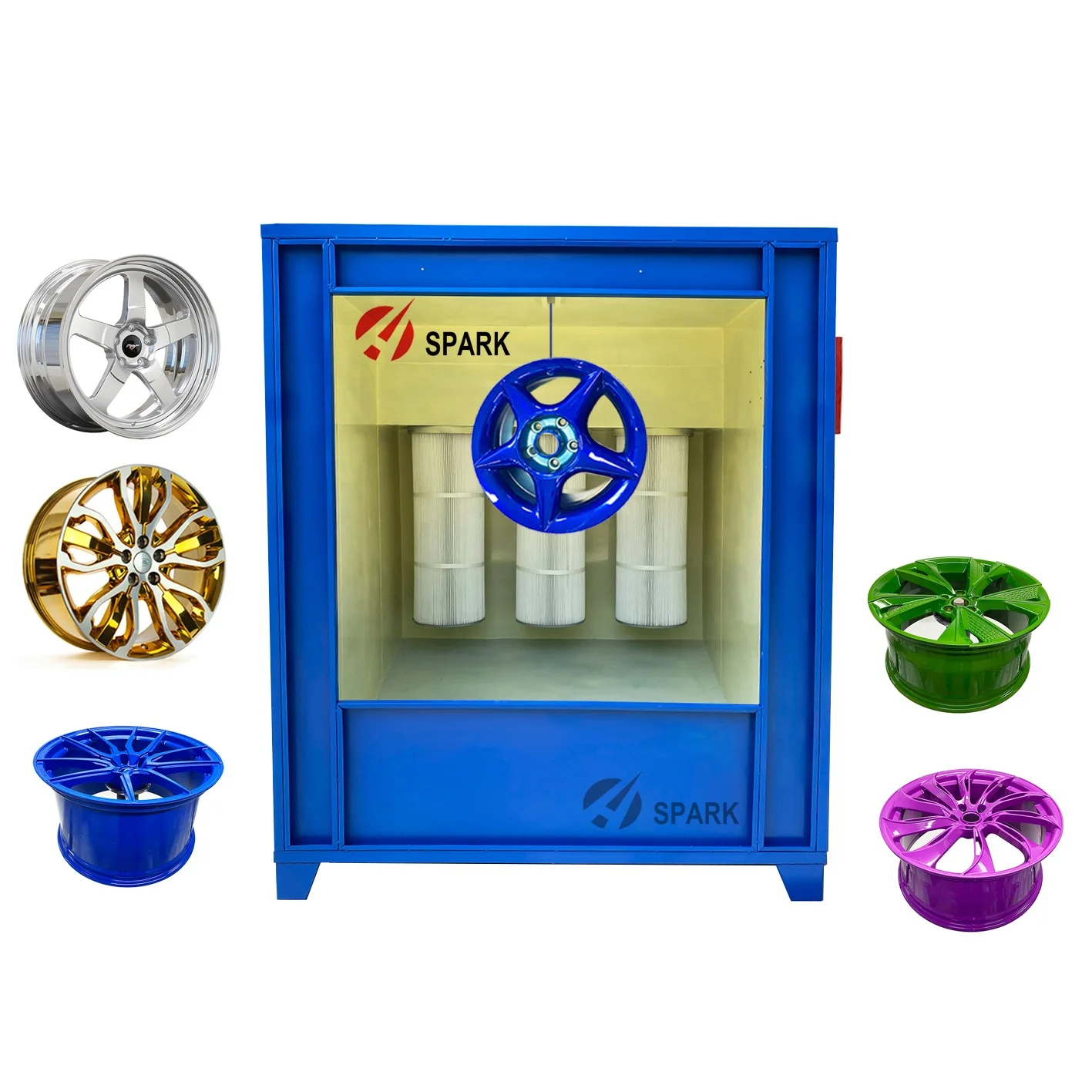 3 Filters Powder Coating booth Gas Diesel Electric Electrostatic Powder Coating Batch Oven Powder Curing Oven Infrared Heating