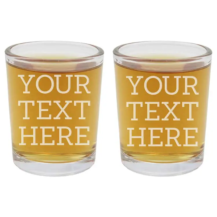 1.5 oz Printing Laser Engraved Logo Shot Glasses Bullet Custom Logo Shot Glass