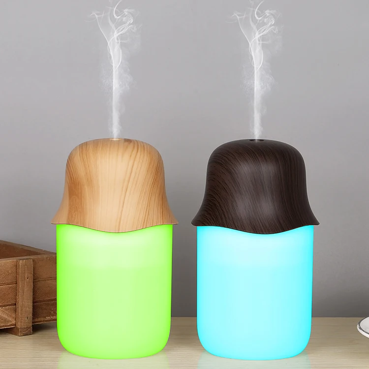 hot sales portable octopus wood grain air humidifier essential oil diffuser 7 colors led night light aroma diffuser machine