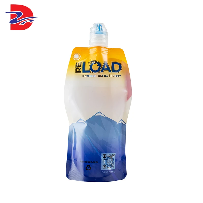 Quality assurance plastic biodegradable liquid ketchup wine chocolate milk packaging pouch bag