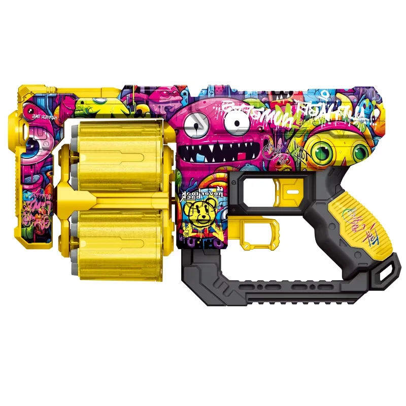 Настройка ODM Boys Shooting Game пластиковый игрушечный пистолет Uv Printing Eva мягкие пули стреляют игрушечными пистолетами с 12 пулями