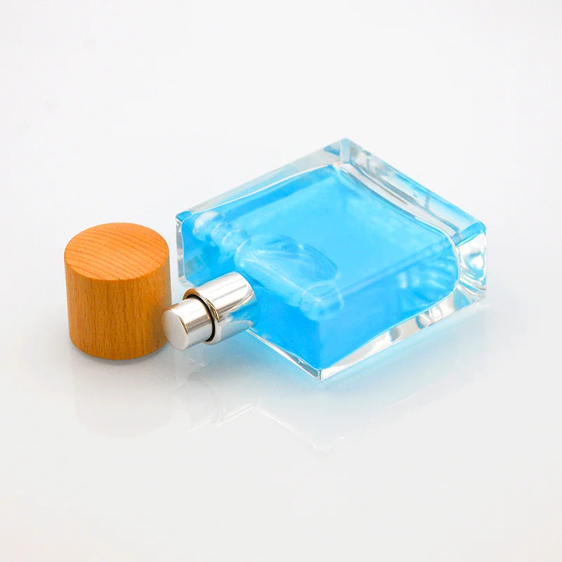 Custom Magnetic Lid Luxury 50 ml Men Cologne Bottle Packaging Blue Black Square Empty Glass 50ml Perfume Spray Bottle With Box