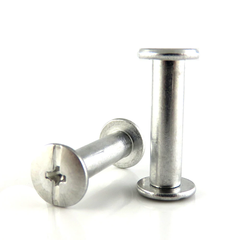 Factory High Quality  Iron plated nickel 304 stainless steel lock nut screw,chicago screw