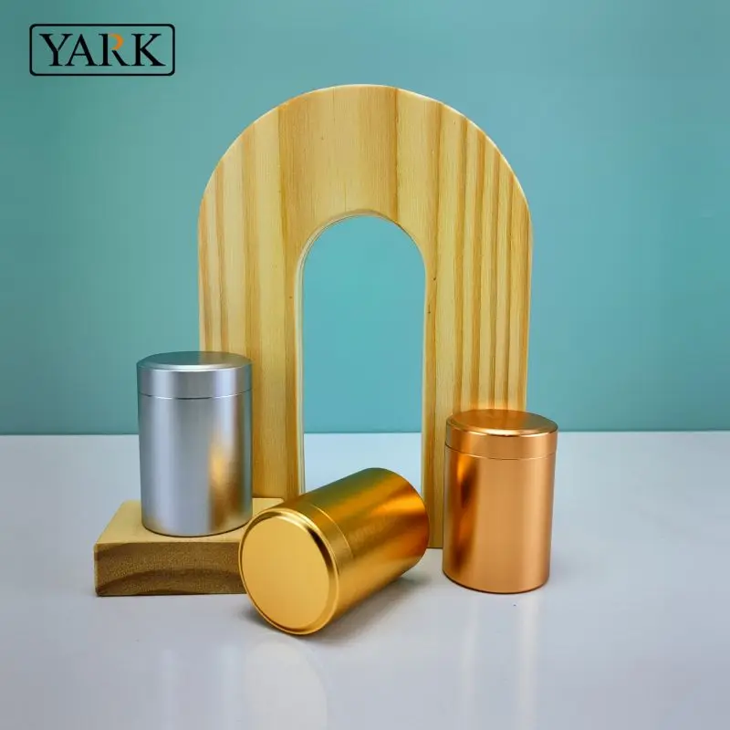 Custom Metal Aluminum Sealed Cans Mini Tea Can Leaf Tea Cylinder Tea Tin Canisters Coffee Can