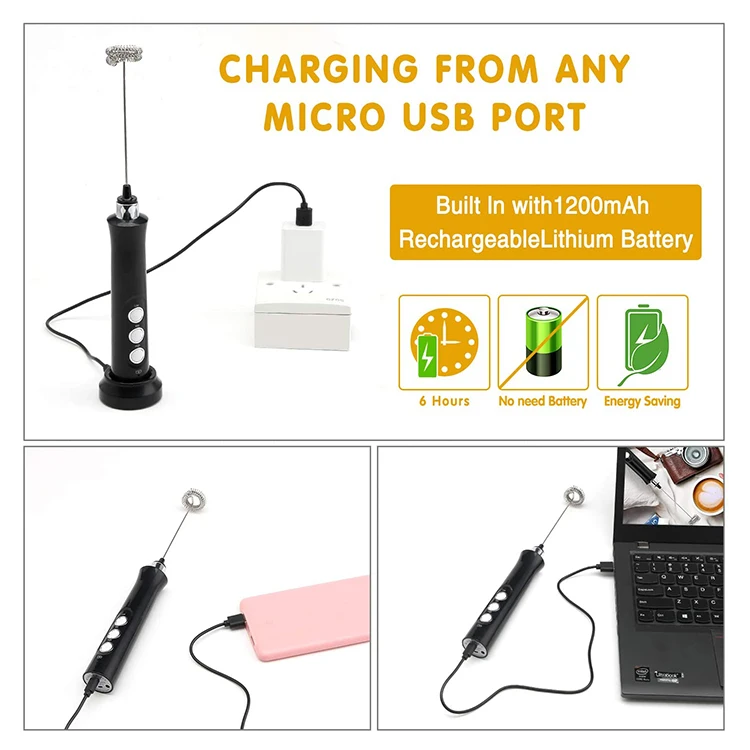 Автоматический Электрический молочной пены usb зарядки кофе вспениватель