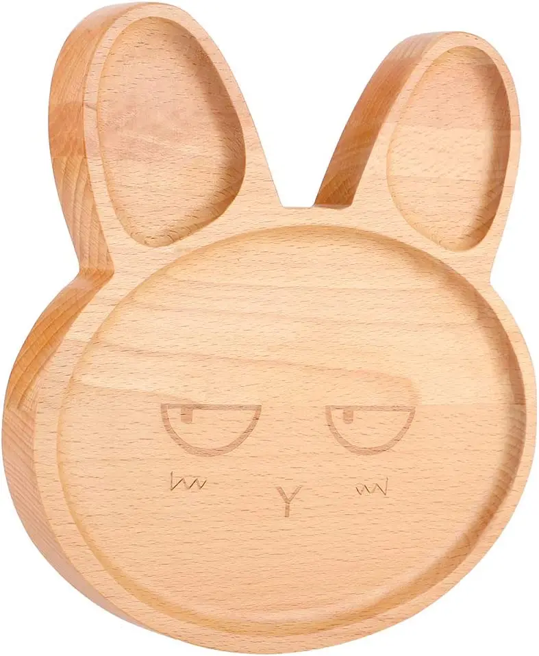 Детские блюда и тарелки, деревянная Экологически чистая детская миска, Детская тарелка с мультипликационным графическим рисунком используется для хранения закусок и фруктов