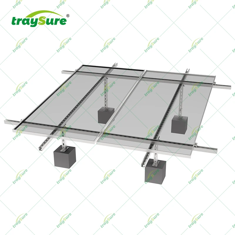 TRAYSURE Rooftop Solar Mounting System Customized Solar Panel Steel C Channel Bracket Mounts Solar Mounting System