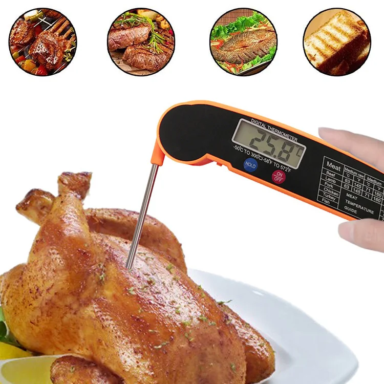 Electronic Household Folding Temperature Probe Instant Read Digital BBQ Meat grill Cooking Kitchen Food Thermometer