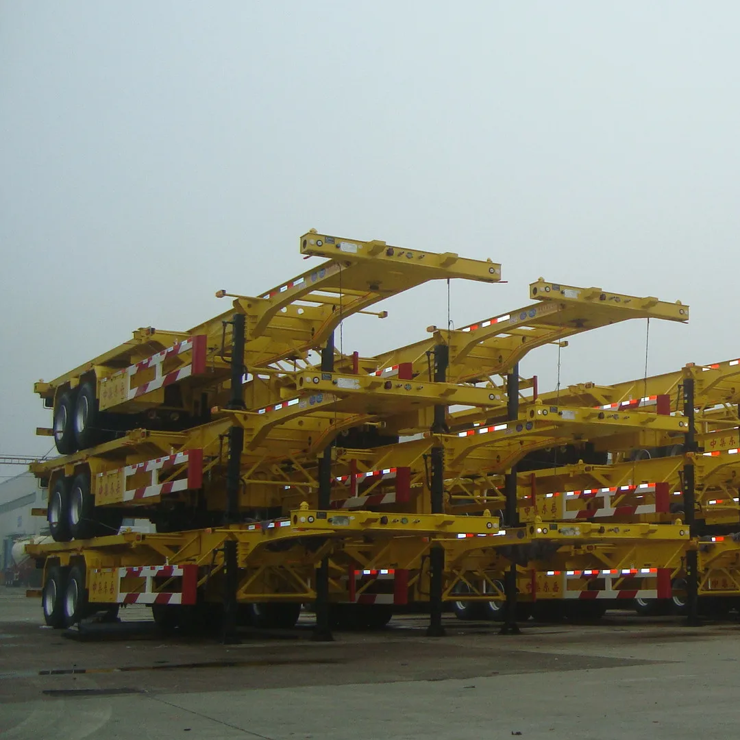 3 Axles 40ft container skeleton chassis semi trailer container trailer for sale