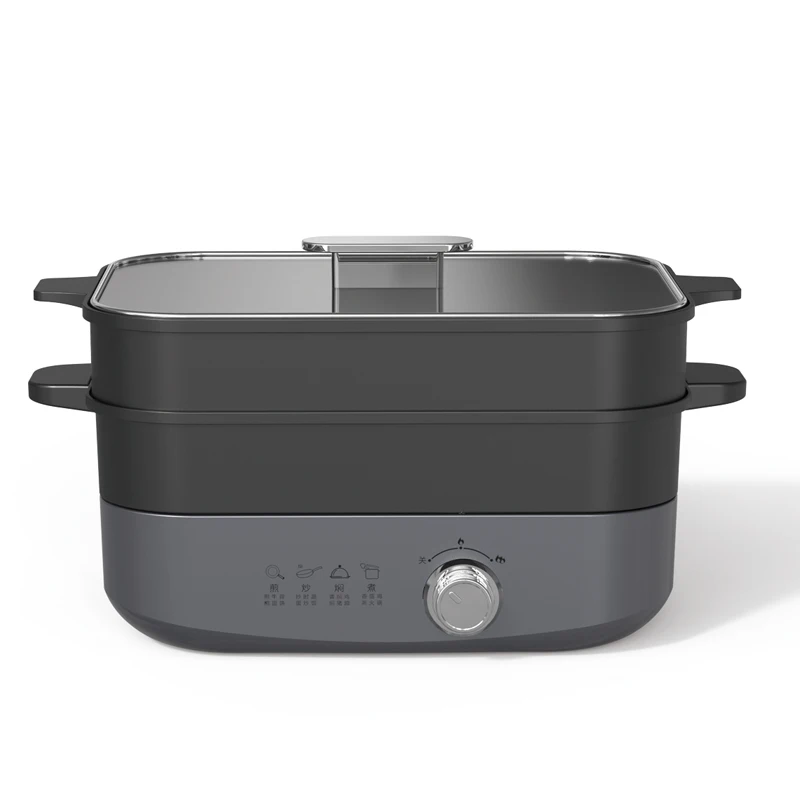 Factory Price Multi-functional 220V BBQ Rectangular Grill Pot Electric Hot Pot Cooker