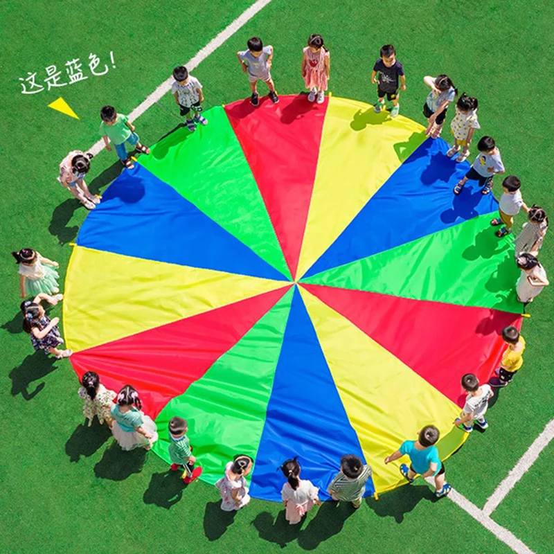 Parachute Toy Tent Games Kindergarten Team Games And Outdoor Playground Activities Kids Play Parachute Rainbow