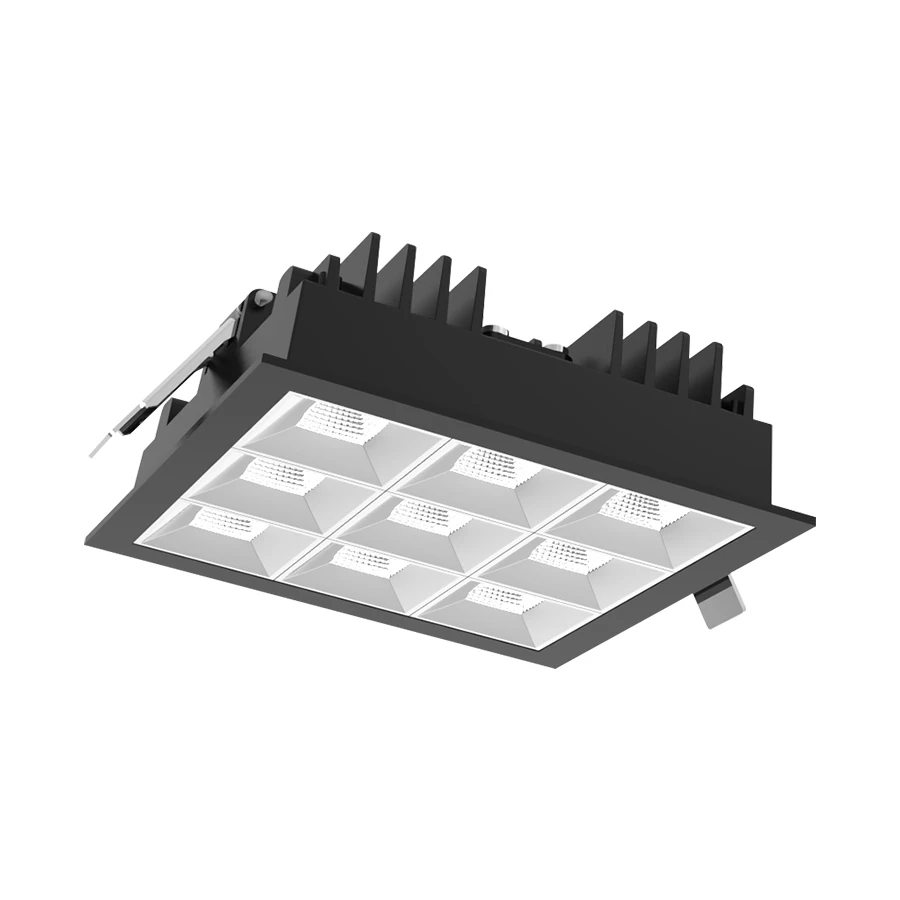 Modern fashion indoor square embedded dimmable non-flicker COB LED grille light