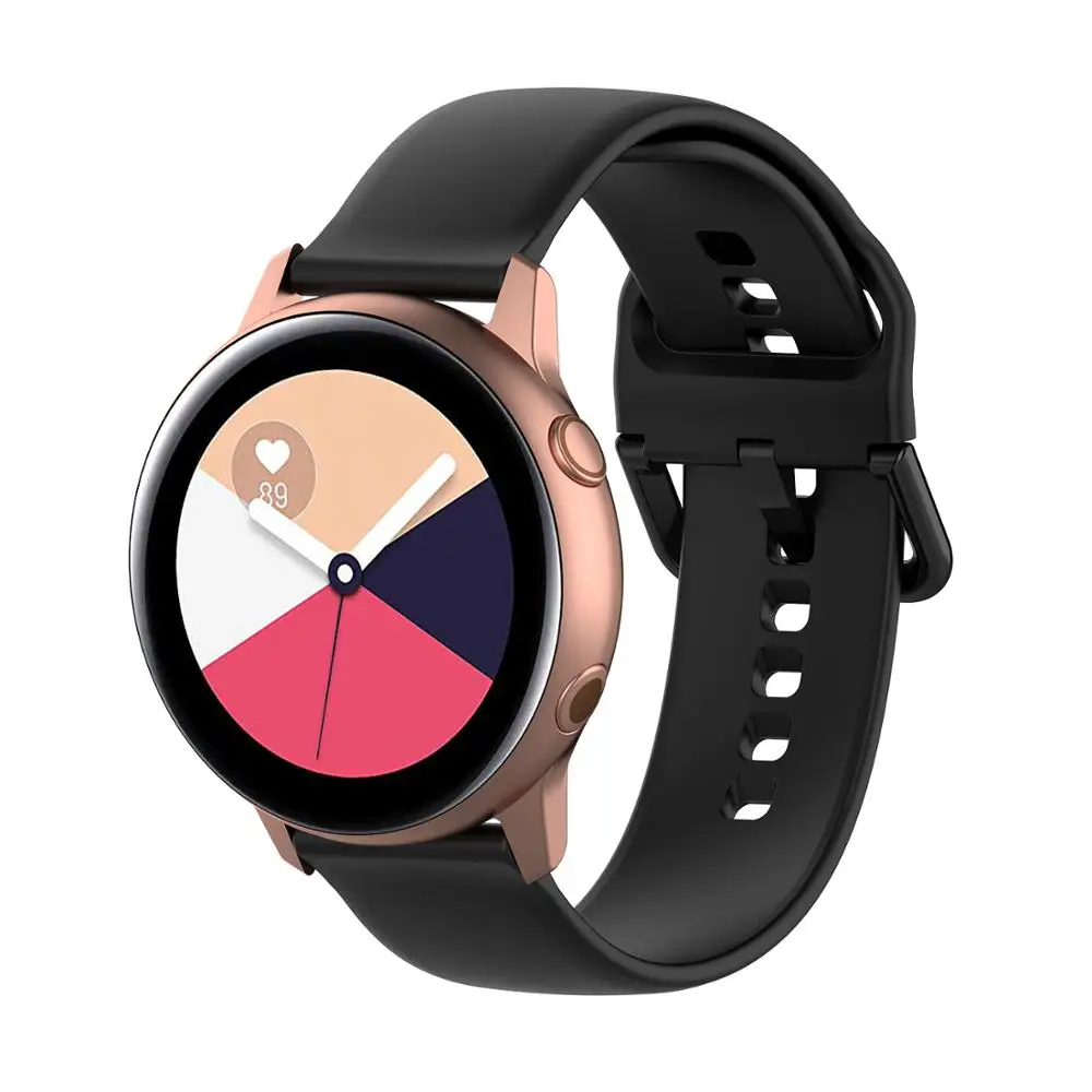  20 мм силиконовый ремешок для наручных часов Samsung Galaxy Watch активный 42 шестерни S2 замена спортивный браслет