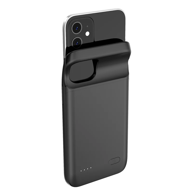 Портативный чехол для телефона с зарядкой iphone 12 pro черный мягкий из ТПУ и АБС-пластика батареи max 4800