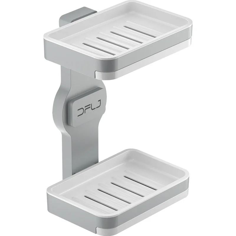 Прямая Продажа с завода, настенный ящик для мыла, Вакуумная присоска, двухслойный держатель для мыла для ванной, душа