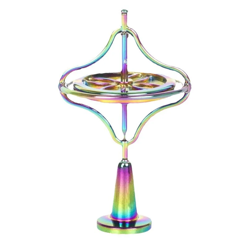 Wholesale Adults Anti Anxiety Spinning Top Colorful Desktop Fidget Spinner Metal Gyroscope Decompression Toys Unisex