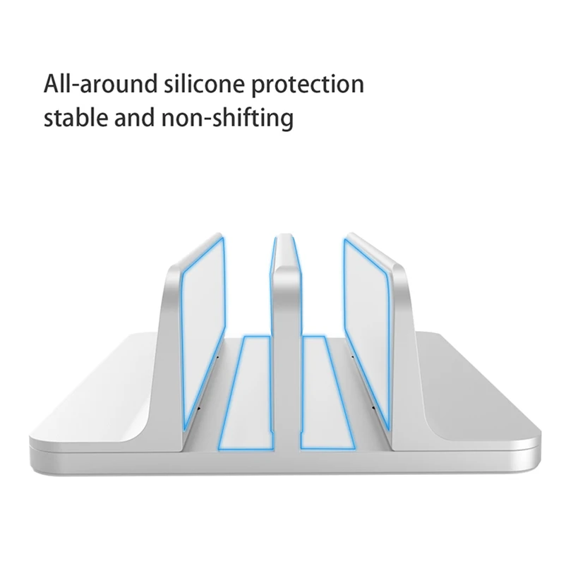 Vertical Laptop Stand For Macbook Air Pro 13 15 16 Desktop Aluminum Stand With Adjustable Dock Size For Notebook Stand