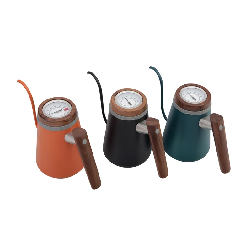 Термометр от производителя, кофейный капельный чайник с гусиной шеей, кувшин с длинным носиком, чайник, кофейник, чайник из нержавеющей стали