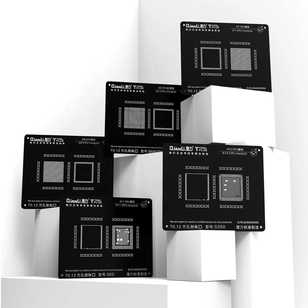 Трафарет QianLi 3D с черным отверстием для реболлинга BGA iPhone