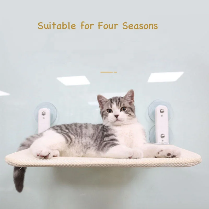 Cat Window Hammock  Strong Suction Cups Kitty Hanging Sleeping Bed Storage Ferret Cage Shelf Seat Cat Window Hammock bed