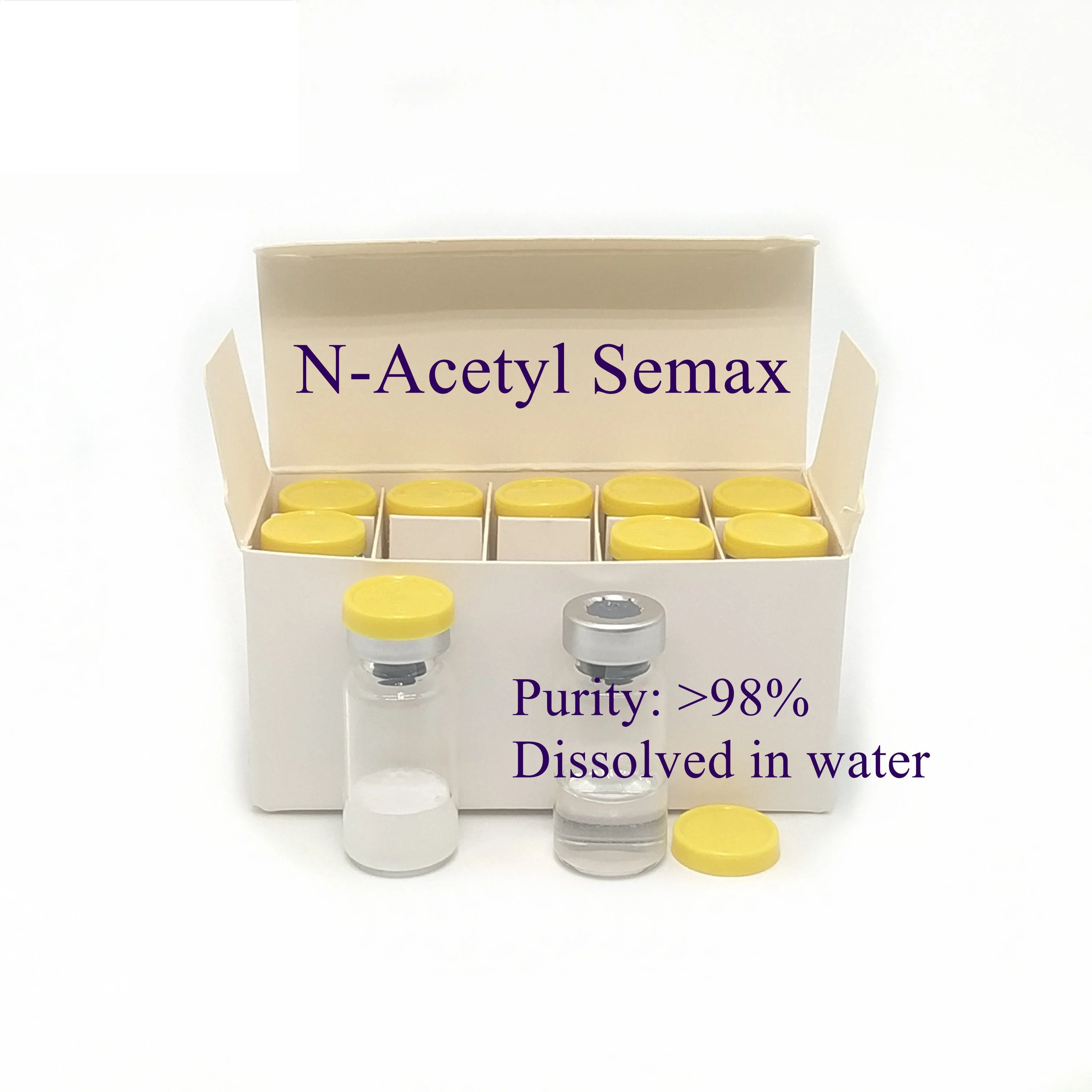 
custom 98% purity peptides powder N-acetyl semax 30mg 