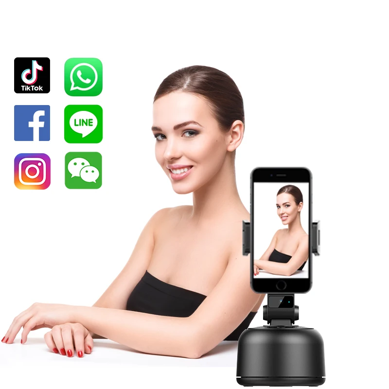 Wireless Smart Mobile Phone Stand Tracking 360 Rotation Face Track Phone Holder
