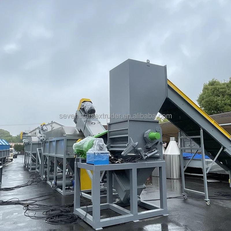 800-2000kg LDPE HDPE PP film recycling washing machine line crushing washing drying plant with good price