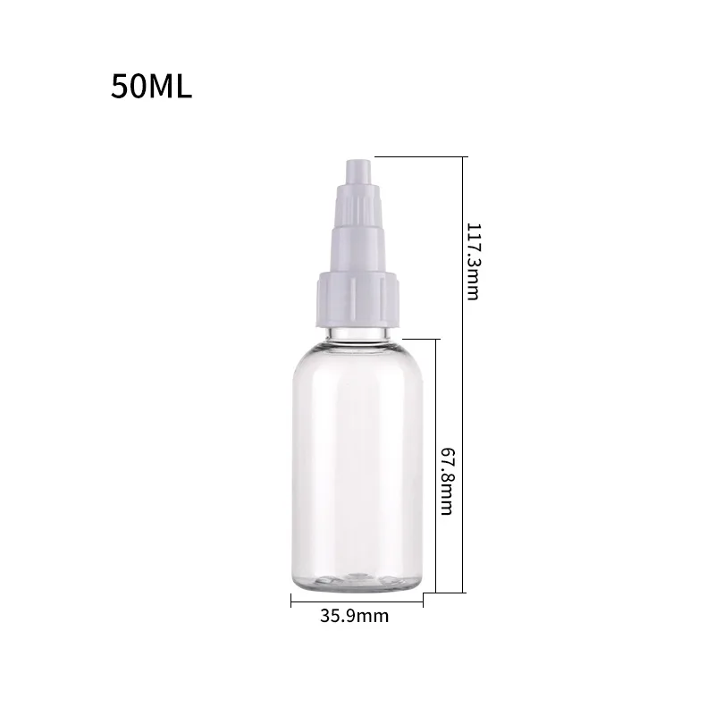 Soft silicone tip pe plastic tip bottle Antibacterial ear wash bottle for cats and dogs ear drop bottle for pets