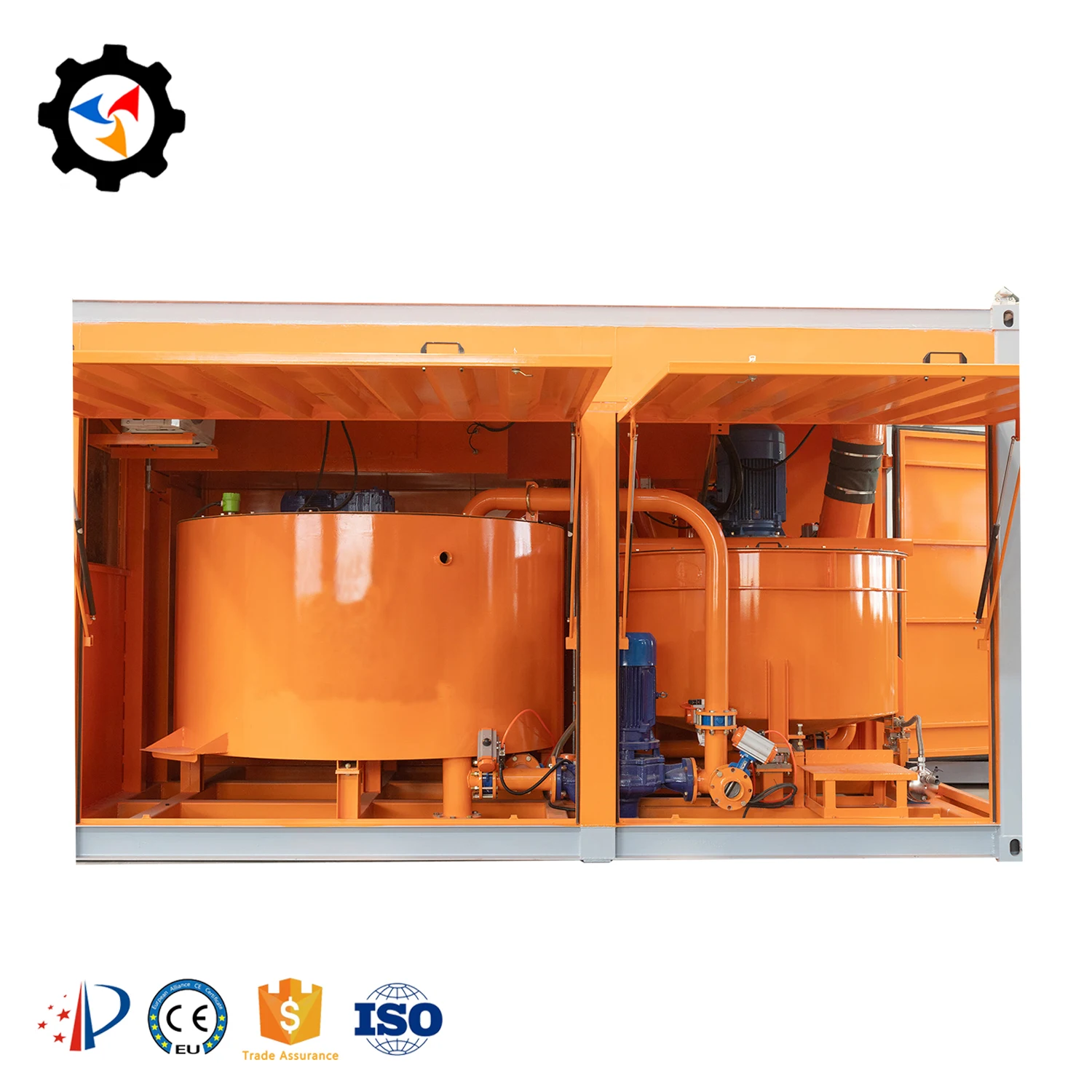 Container type modular grout mixer, jet grouting machine