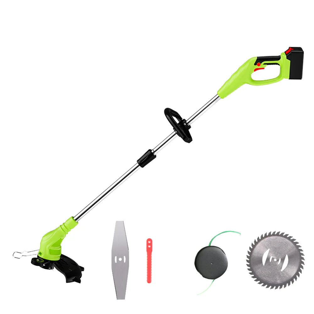 42V Cordless Grass Trimmer Mower Electric Portable Lawn Cutting Machine  Powerful Grass Cutter