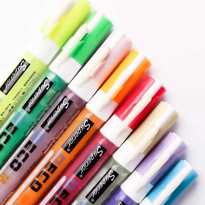 60 Colours Superior Waterproof New Acrylic ink Marker Paint Set Pump  with Replace Nib for Paper Wood Canvas